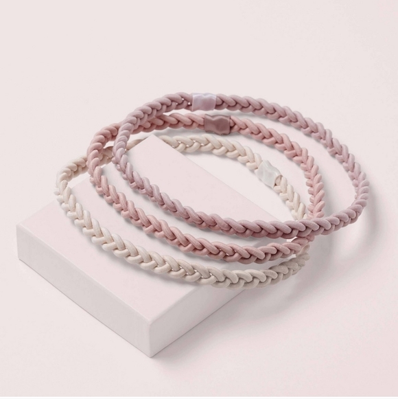 The Hair Edit Pink and Cream Braided Headband Set Nwt - Picture 3 of 3